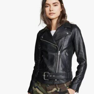 Madewell Ultimate Leather Motorcycle Jacket - Black - XS